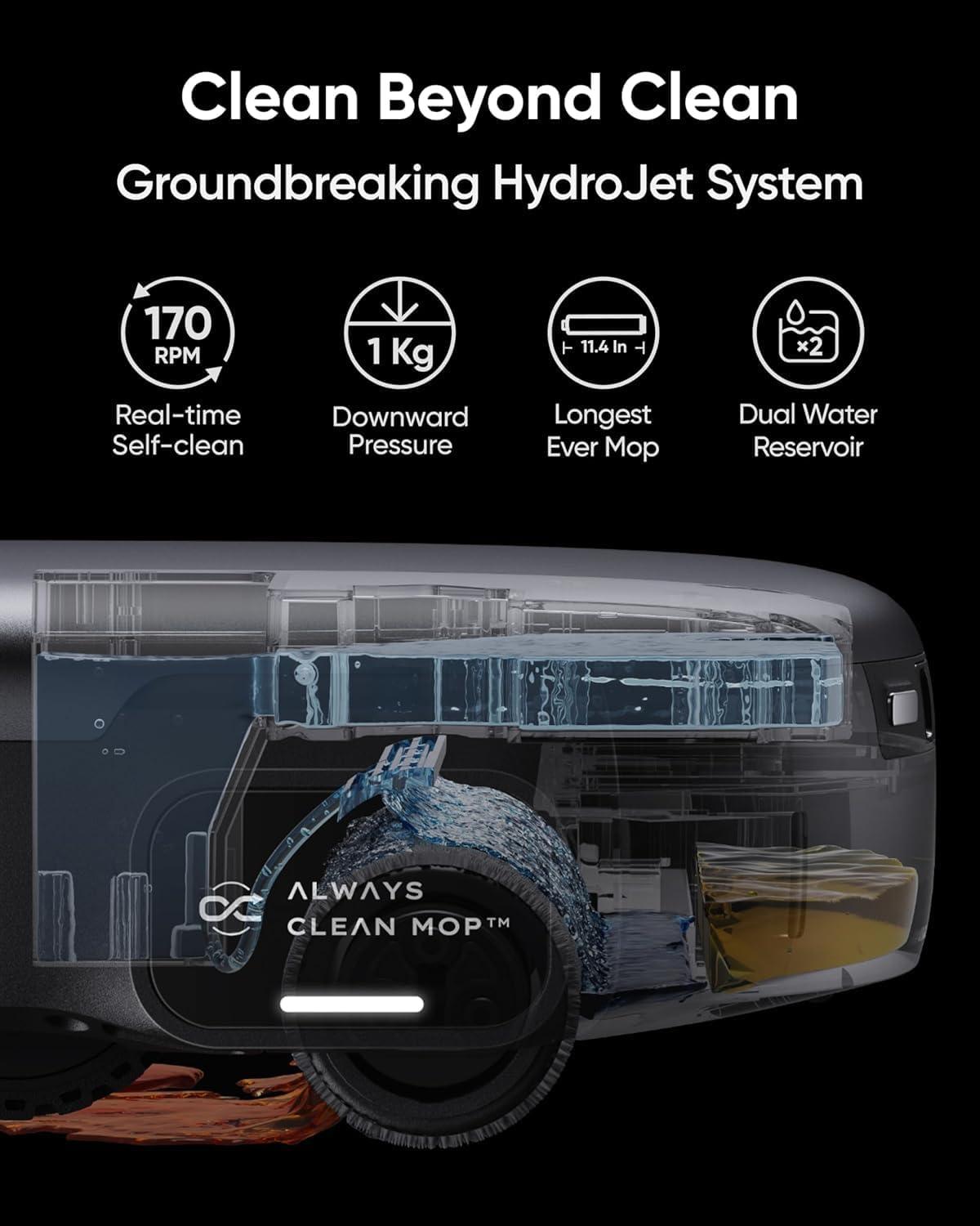eufy Robot Vacuum Omni S1 Pro with All-in-One Station, HydroJet System with Roller Mop, Robot Vacuum and Mop Combo, Incredible Suction + Offical Dust Bag, 3 Packs Included, 6-Month Replacement