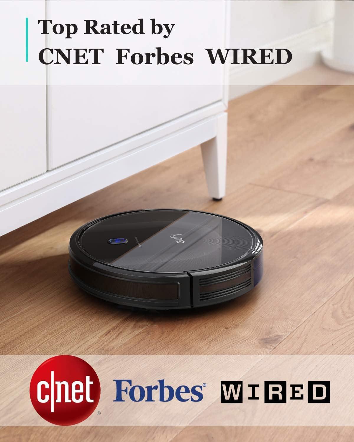 eufy Robot Vacuum 11S MAX, Super Thin, Powerful Suction, Quiet, Self-Charging Robotic Vacuum Cleaner, Cleans Hard Floors to Medium-Pile Carpets, Black +Replacement Accessories Kit