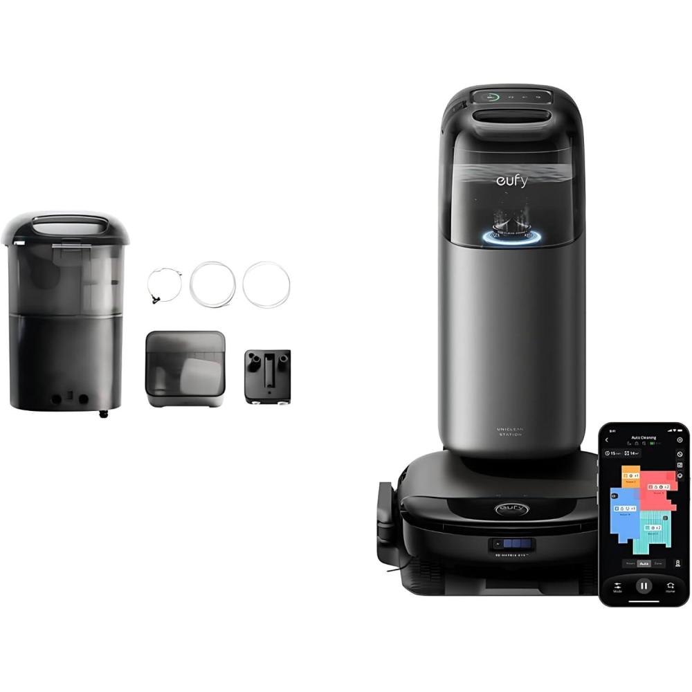 eufy Robot Vacuum Omni S1 Pro with All-in-One Station, HydroJet System with Roller Mop, Robot Vacuum and Mop Combo, Eco-Clean Ozone, Incredible Suction + Automatic Water Refill and Drainage System
