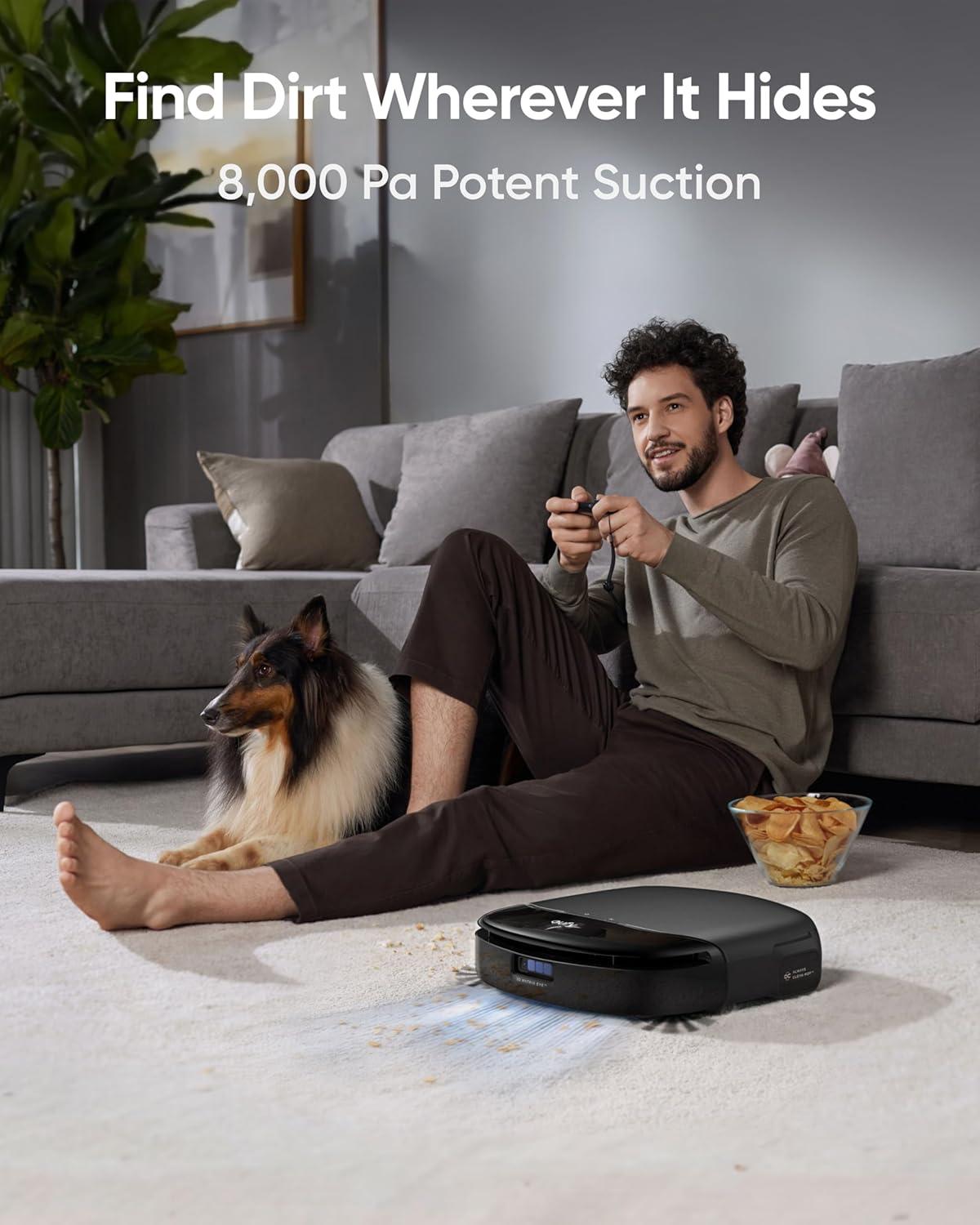 eufy Robot Vacuum Omni S1 Pro with All-in-One Station, HydroJet System with Roller Mop, Robot Vacuum and Mop Combo, Eco-Clean Ozone, Incredible Suction + Automatic Water Refill and Drainage System