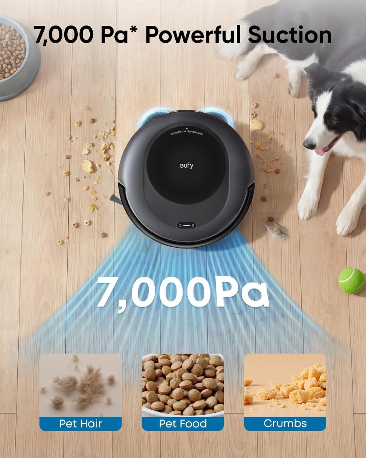 eufy Robot Vacuum E25, 20,000 Pa Suction,HydroJet Always-Clean Roller Mop, All-in-One Robot Vacuum and Mop Combo, Edge-to-Corner Cleaning, Zero-Tangle Design, AI Obstacle Avoidance (Upgraded)(C20 Omni)