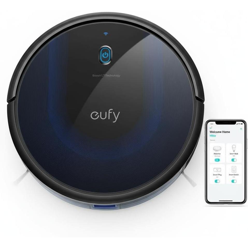 eufy X10 Pro Omni Robot Vacuum and Mop Combo, 8,000 Pa, Dual Mops with 12 mm Auto-Lift and Carpet Detection, AI Obstacle Avoidance, Auto Mop Washing&Drying, Self-Emptying, White(06-15C Max)