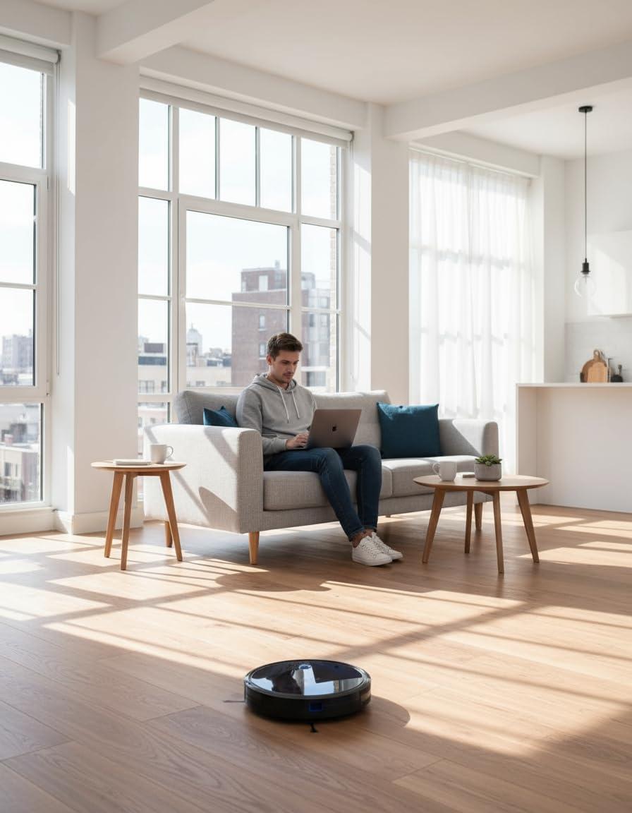 eufy X10 Pro Omni Robot Vacuum and Mop Combo, 8,000 Pa, Dual Mops with 12 mm Auto-Lift and Carpet Detection, AI Obstacle Avoidance, Auto Mop Washing&Drying, Self-Emptying, White(06-15C Max)