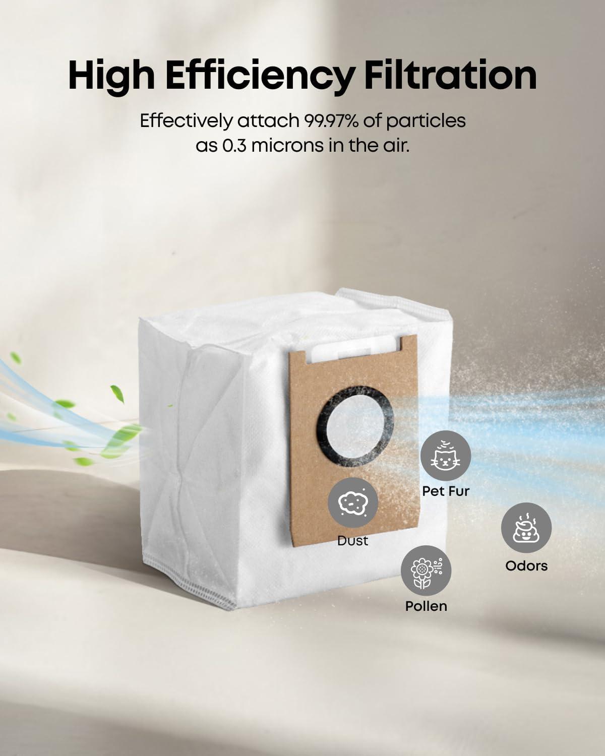 eufy Official Accessories Kit (6-Month Supply): Includes Rolling Brush & Guard, 2x High-Performance Filters, 2x Side Brushes, 3x Dust Bags – Compatible with eufy 3-in-1 E20