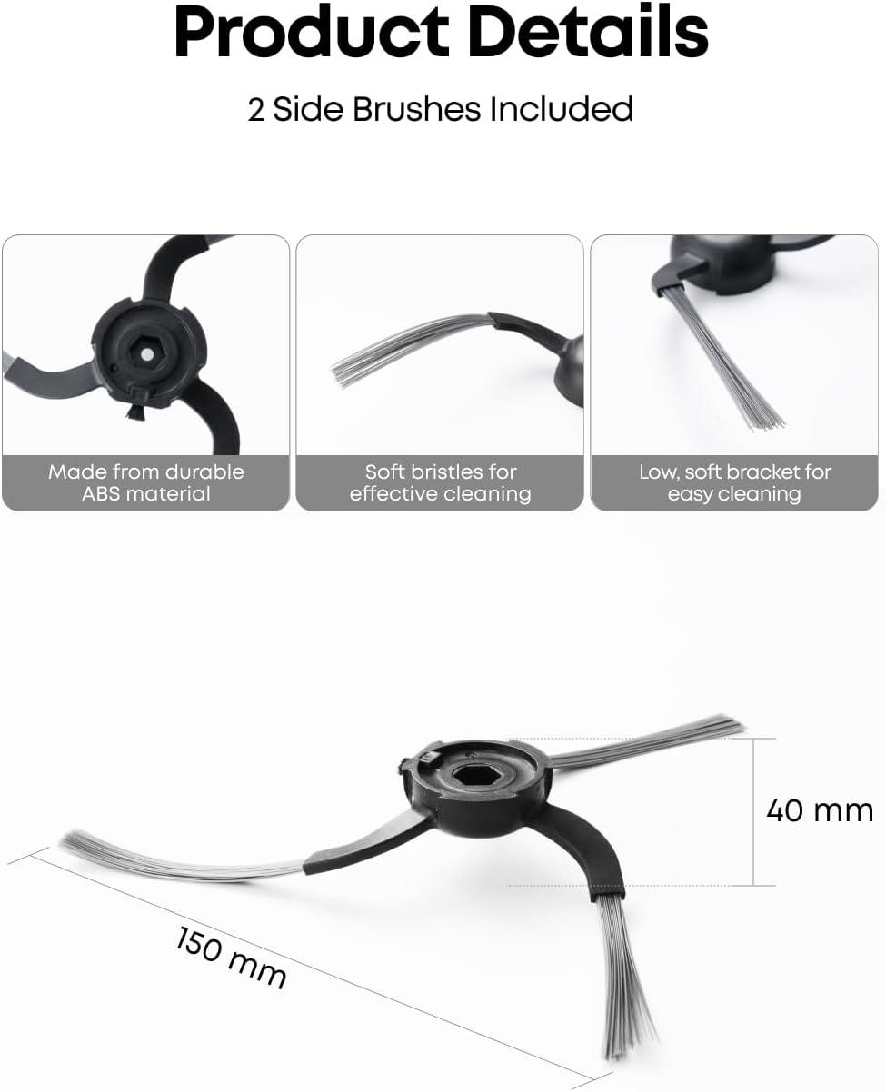 eufy Replacement Side Brushes (6 Pieces) Compatible Self-Empty C10