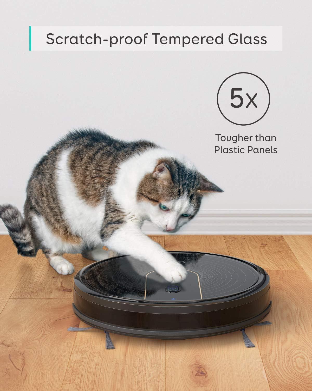 eufy C10 Robot Vacuum Self Emptying, 8 Weeks Hands Free, Advanced Smart Mapping with LiDAR Navigation, 2.85-Inch Slim Design, Powerful Suction, Edge Expansion Brush for Pet Hair, Carpet Detection(15C)