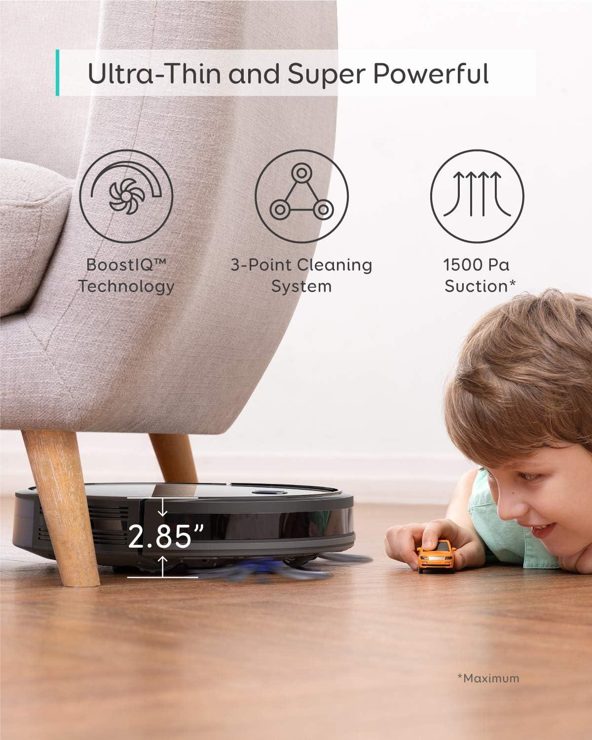 eufy L60 Robot Vacuum with Self Empty Station, Hair Detangling Technology, Up to 60 Days Hands Free Cleaning, 5,000 Pa Suction, Remove Hair, Dust(04-30C Slim)
