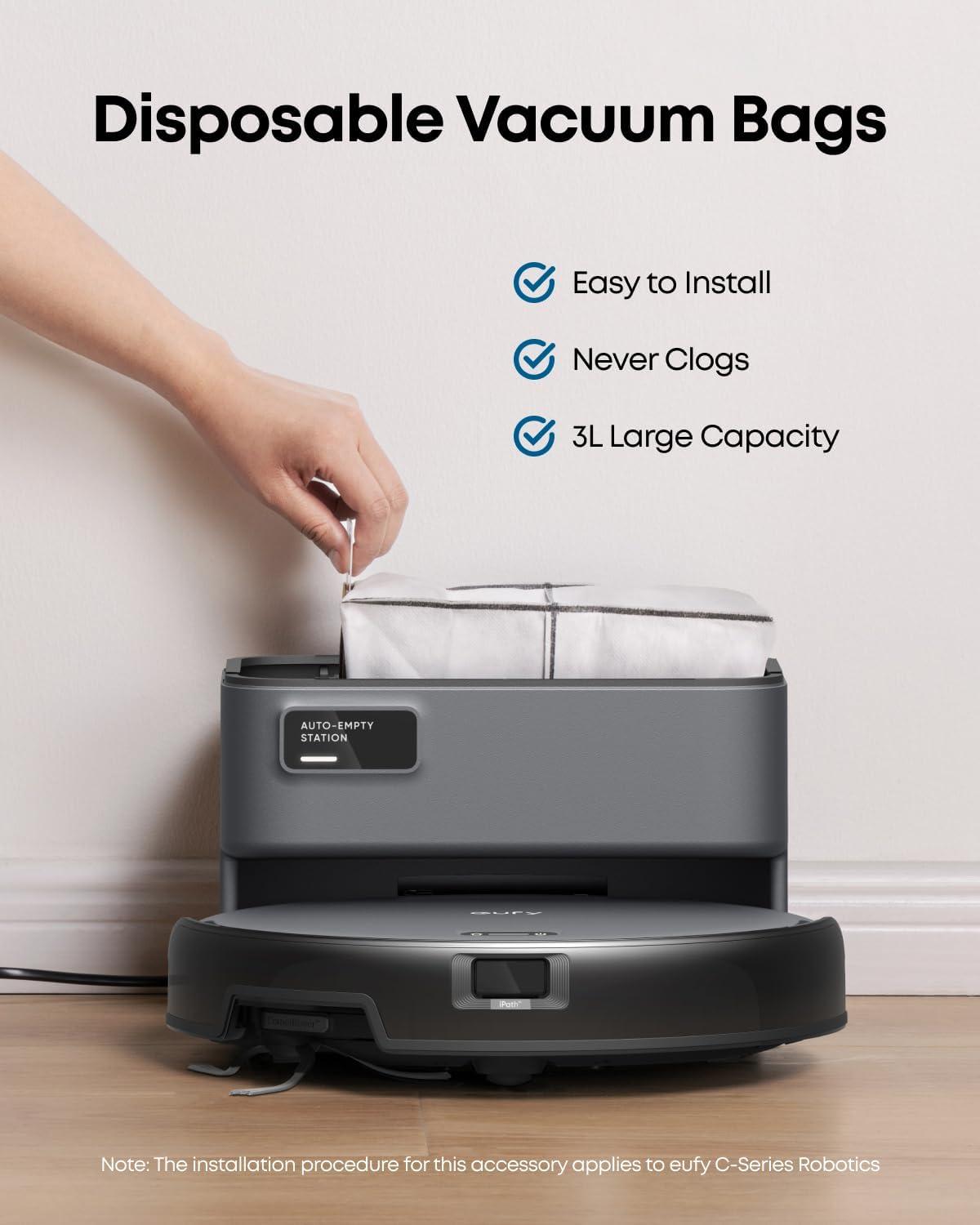 eufy 6-Pack Large Capacity Dust Bags Compatible with eufy C10