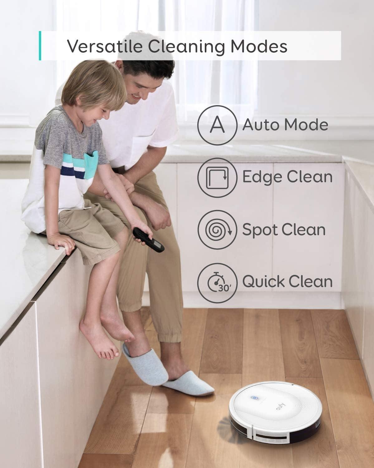 eufy C10 Robot Vacuum Self Emptying, 8 Weeks Hands Free, Advanced Smart Mapping with LiDAR Navigation, 2.85-Inch Slim Design, Powerful Suction, Edge Expansion Brush for Pet Hair, Carpet Detection(11S Max)