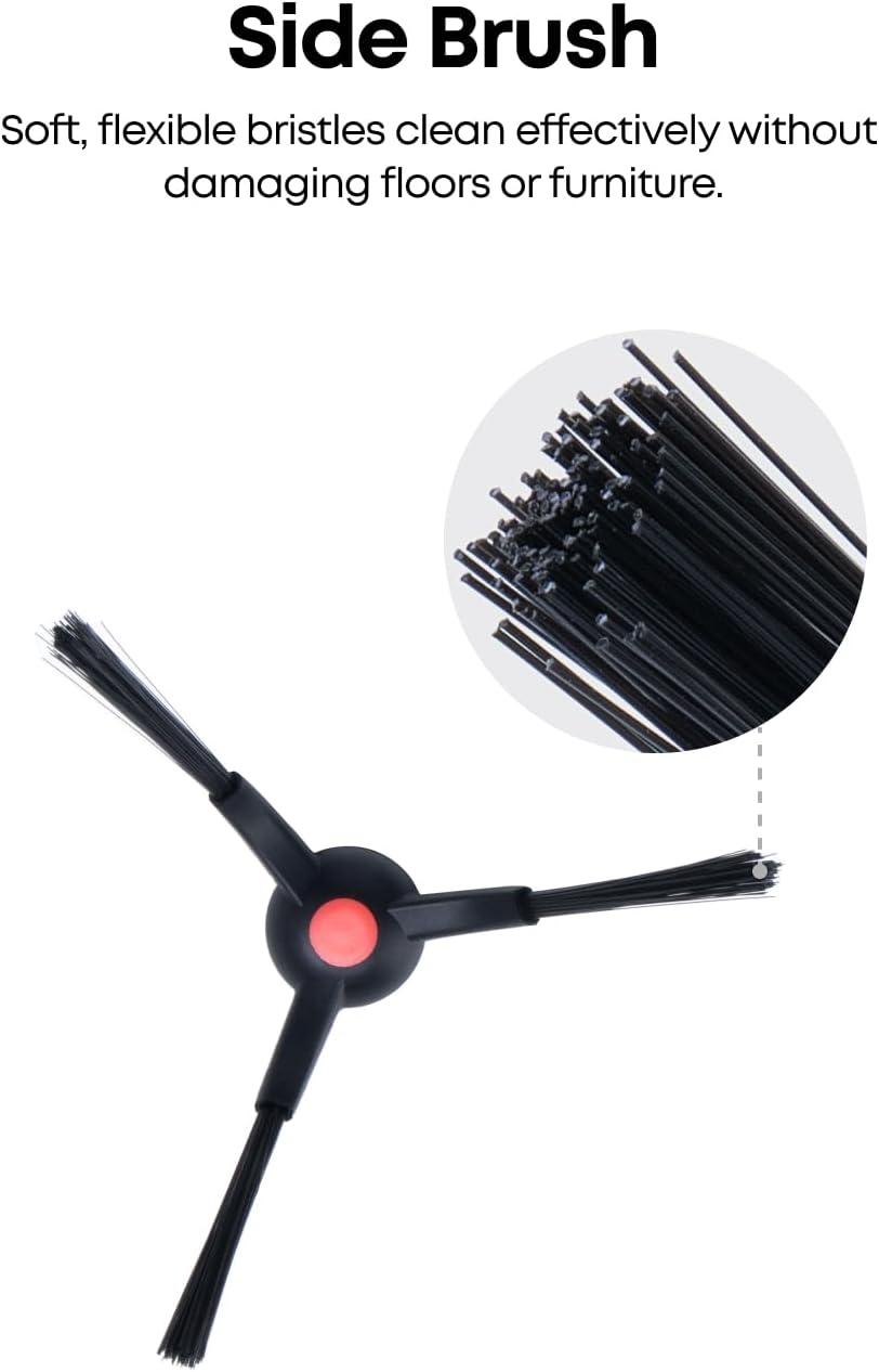 eufy Official 2x Side Brushes, Soft and Flexible, Compatible with eufy 3-in-1 E20