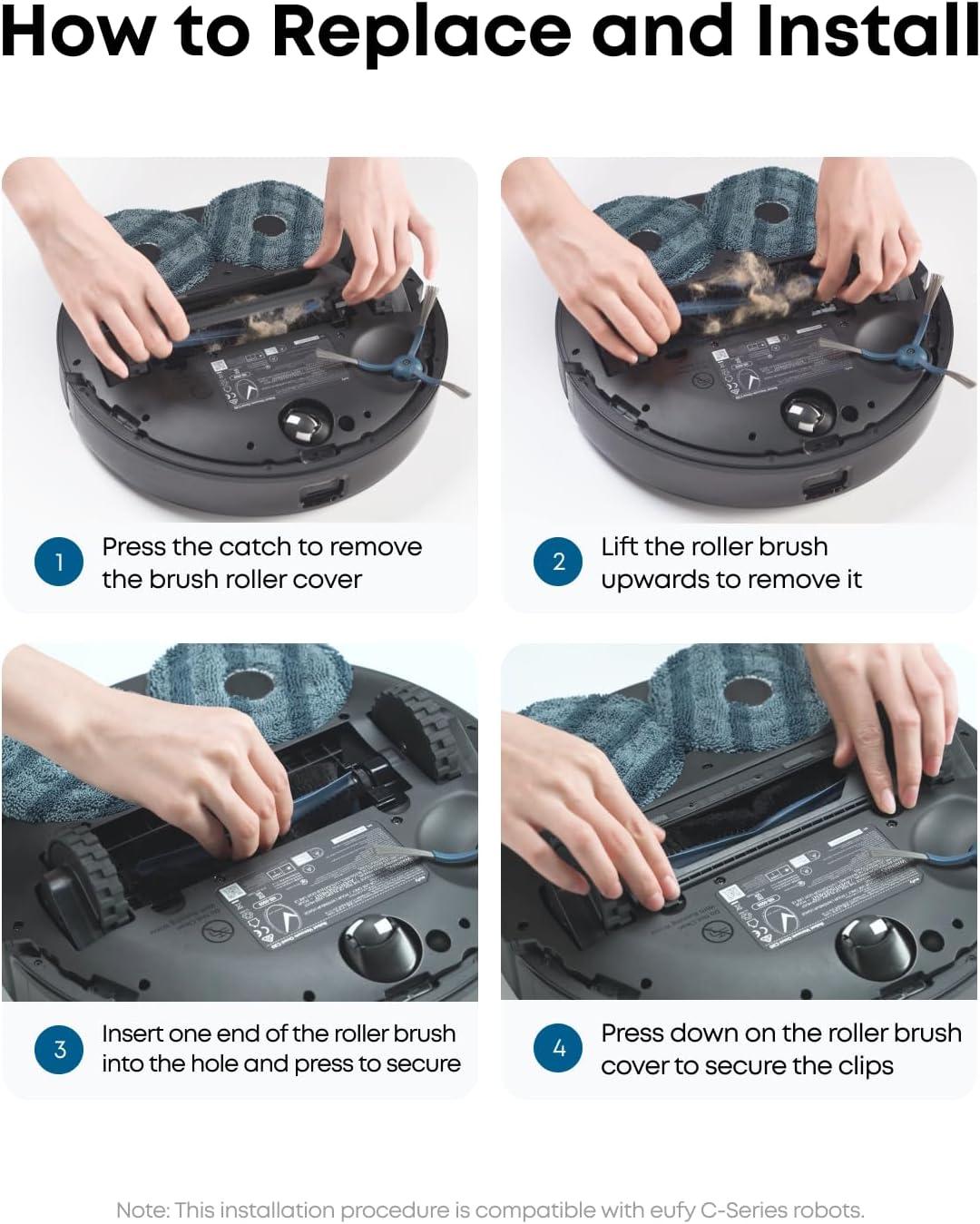 eufy Replacement Rolling Brush compatible with eufy Auto-empty C10