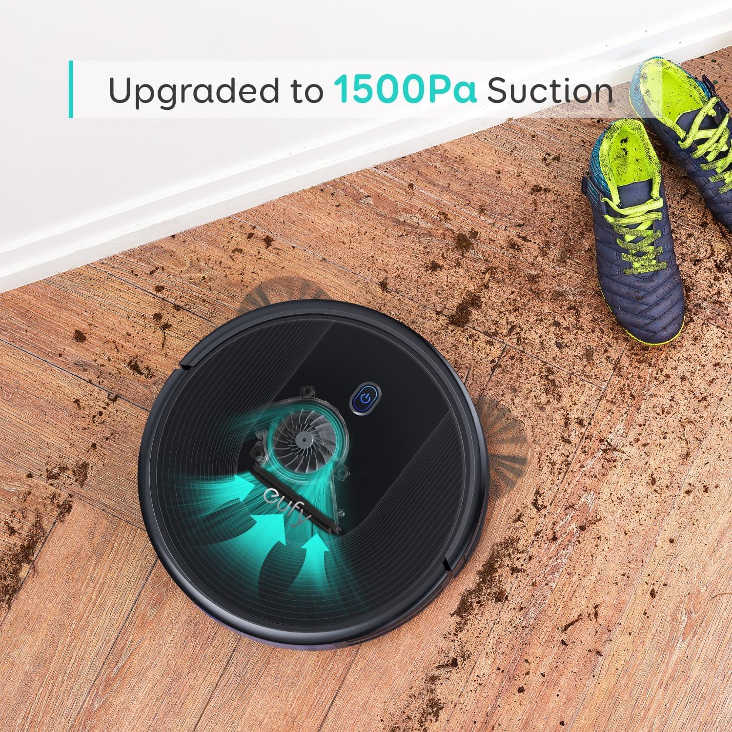 eufy X10 Pro Omni Robot Vacuum and Mop Combo, 8,000 Pa, Dual Mops with 12 mm Auto-Lift and Carpet Detection, AI Obstacle Avoidance, Auto Mop Washing&Drying, Self-Emptying, White(eufy 30)