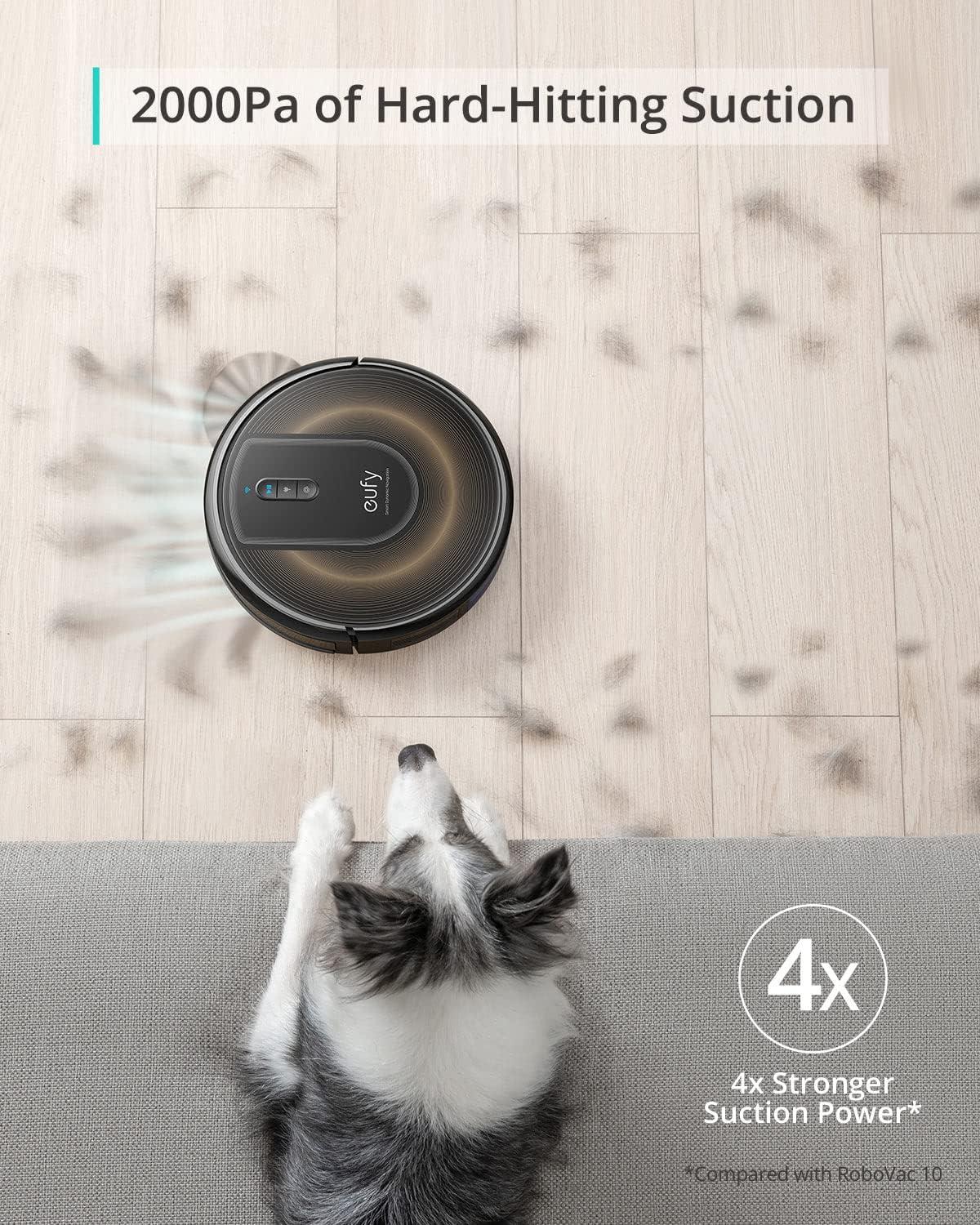 eufy Robot Vacuum Omni S1 Pro, HydroJet System with Roller Mop, Robot Vacuum and Mop Combos, Eco-Clean Ozone, Incrediable Suction, Obstacle Avoidance, Auto Mop Washing & Drying, Self-Emptying(RoboVac G30)