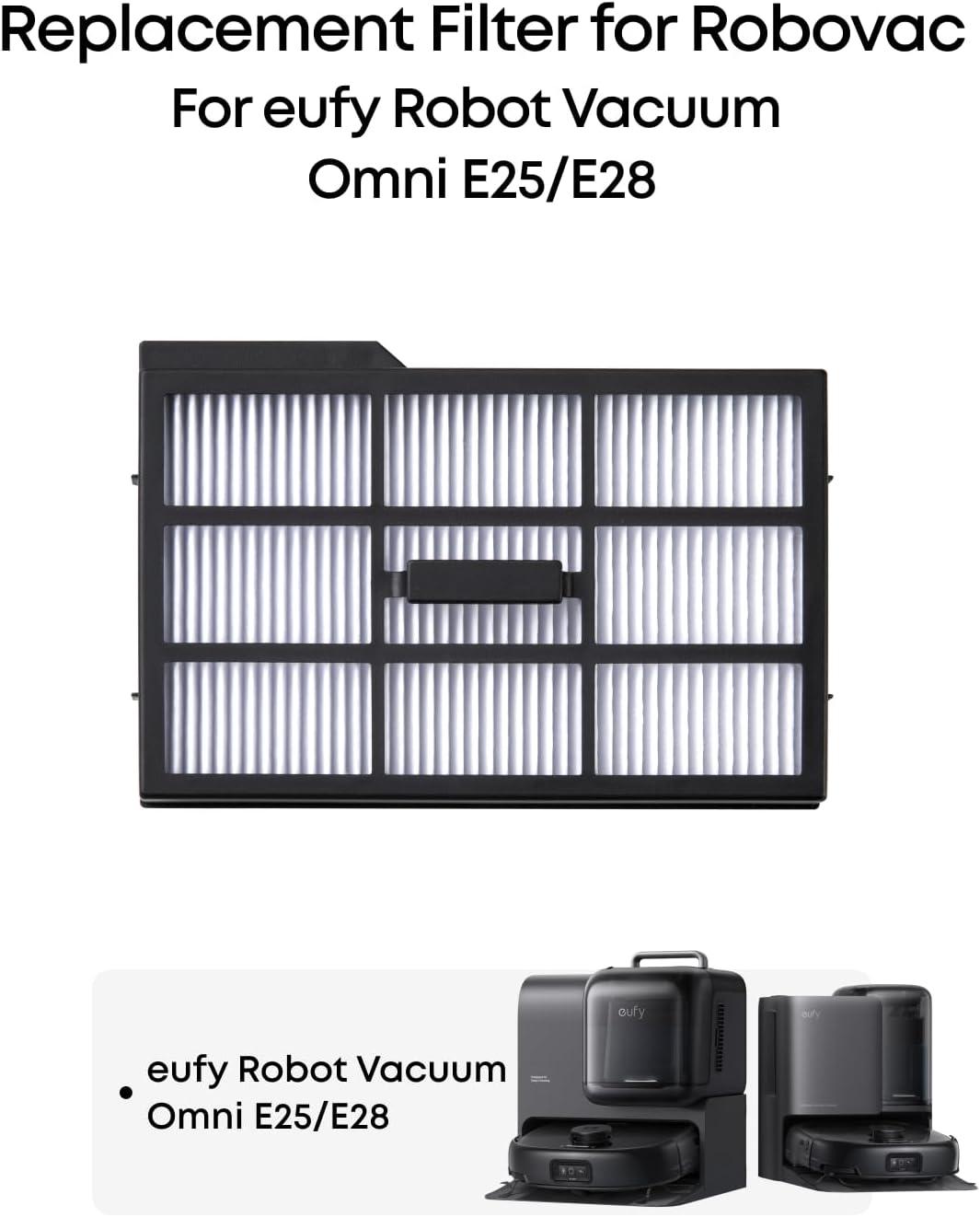 eufy Replacement Filter for RoboVac, Efficient Filtration, Durable, Effective Cleaning, Compatible with E25 and E28