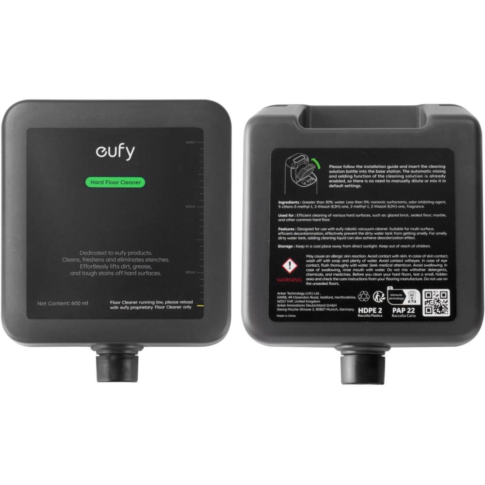 eufy Official Hard Floor Cleaner for Omni S1 Pro/S1, Safe and Gentle for Hand, Automatically Mix without Manual Dilution, 600ml, 1 bottle