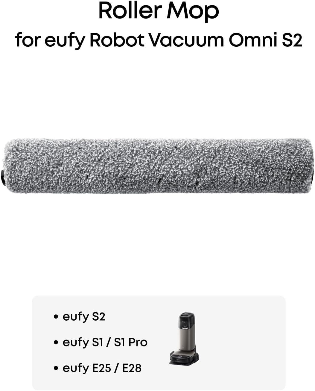 eufy Official Replacement Roller Mop, Durable, Washable, Effective Cleaning, Compatible with E25, E28, S1 S1 Pro and S2