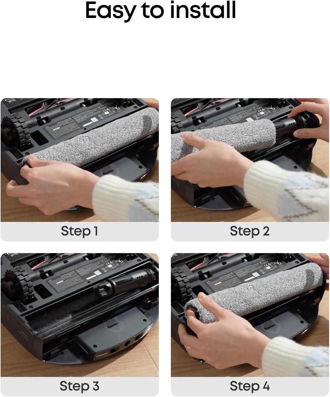 eufy Official Replacement Roller Mop, Durable, Washable, Effective Cleaning, Compatible with E25, E28, S1 S1 Pro and S2