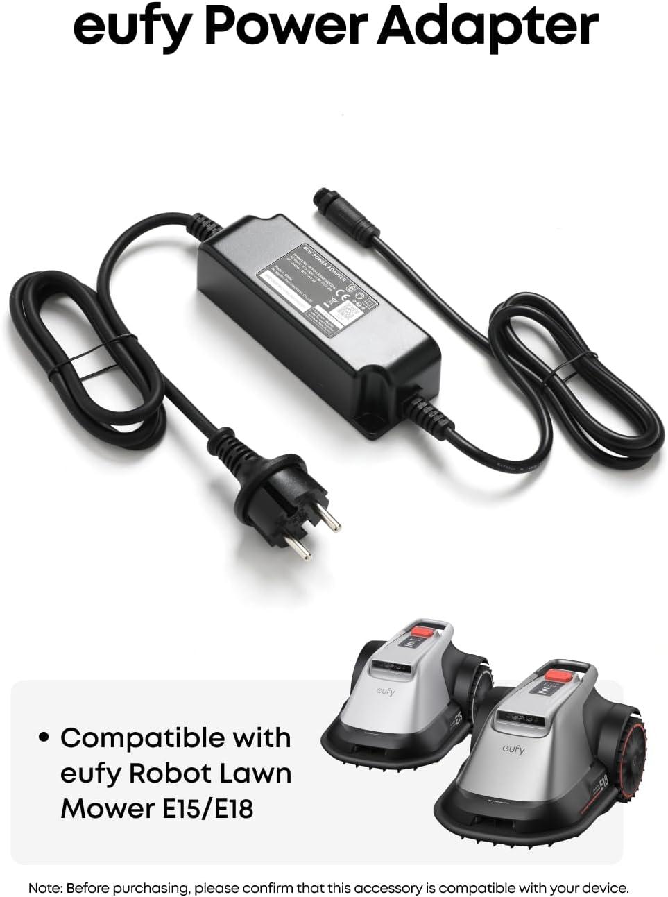 eufy Official Accessories, Power Adapter *1, Compatible with Robot Lawn Mower E15/E18