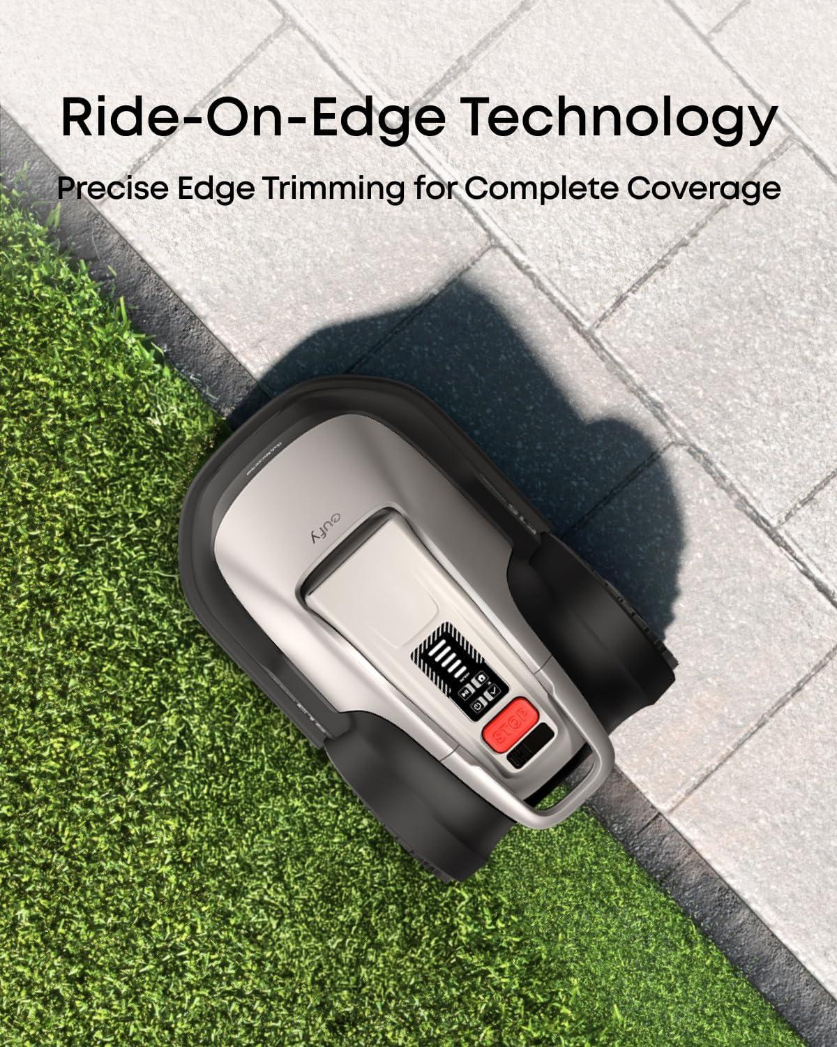 eufy E18 Robot Lawn Mower, Max 0.3 Acres, Vision Navigation, Hands-Free Auto Mapping, Wire Free RTK Free, Multi-Zone Management, AI Obstacle Avoidance, APP Control, 18° Slope, Cut Height 1″-3″(eufy E18 to 0.3 Acre)