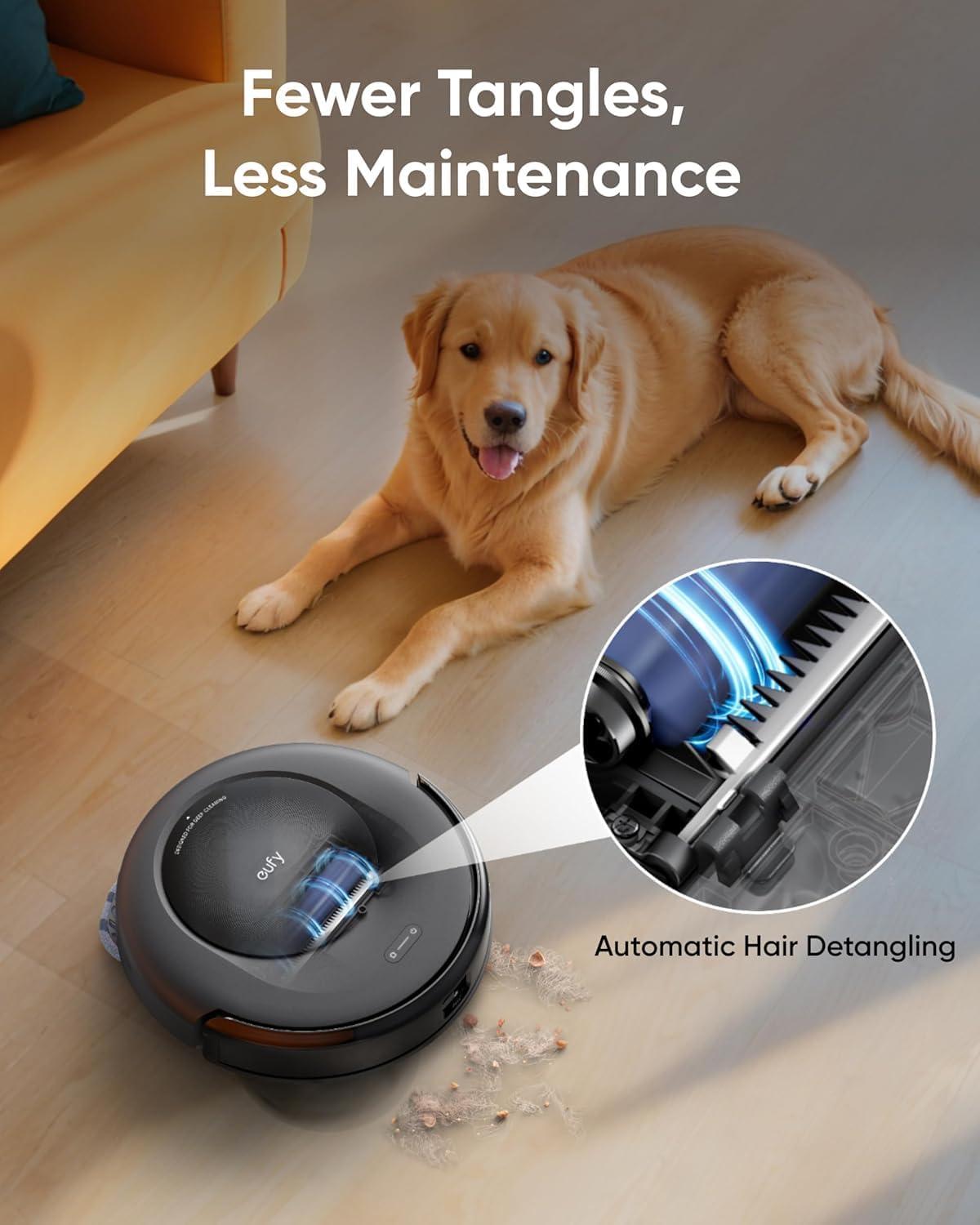 eufy Robot Vacuum Omni C20, Robot Vacuum and Mop Combo, Self Emptying, Auto Mop Washing and Auto Drying for Hands-Free Cleaning, 7000 Pa Powerful Suction (Renewed Acceptable)(C20)