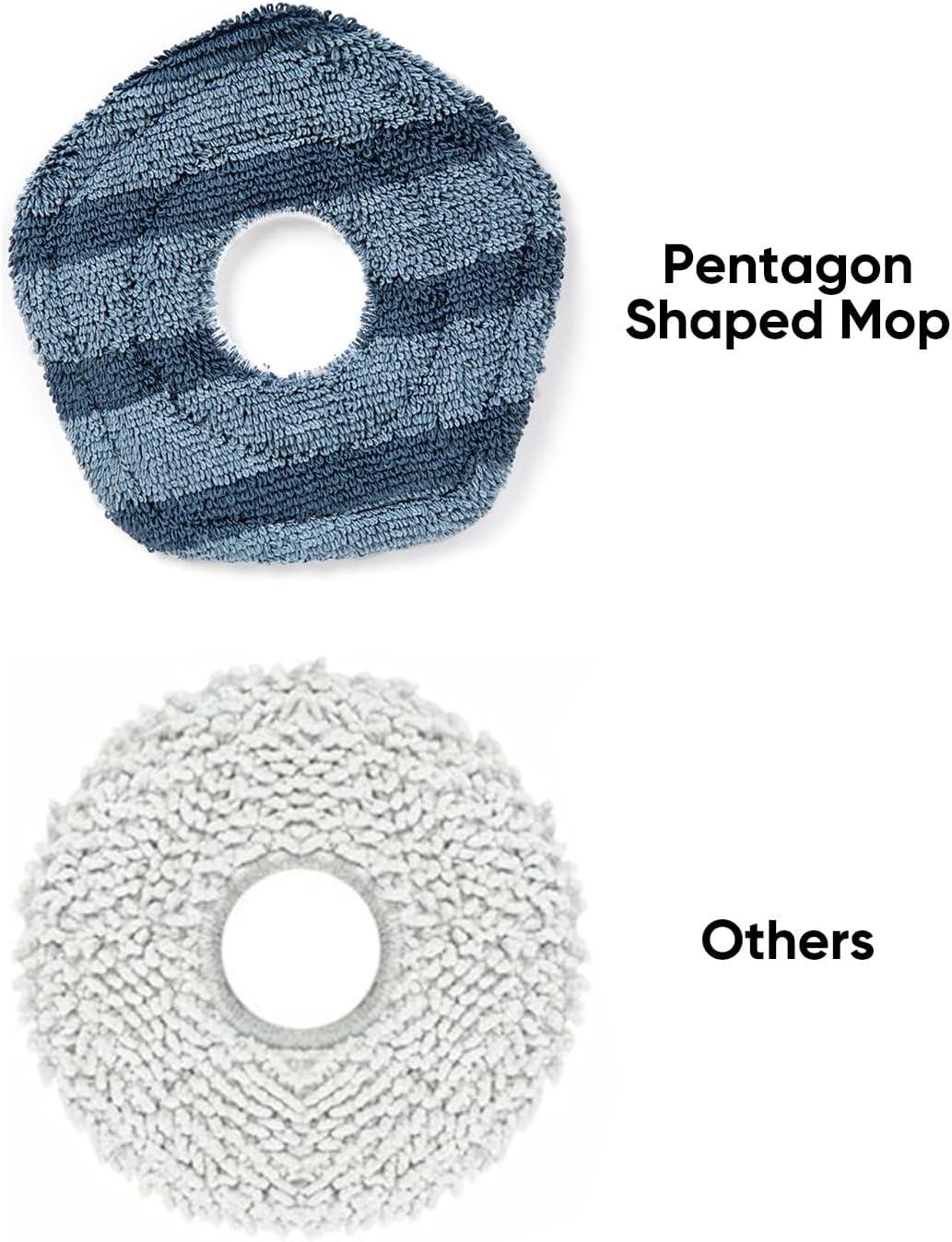 eufy Accessory-2 Washable Vacuum Mop Cloths, Compatible X10 Pro Omni X9 Pro, Washable and Reusable Soft Mopping Pad, Parts, Accessories(normal (Pack of 2))