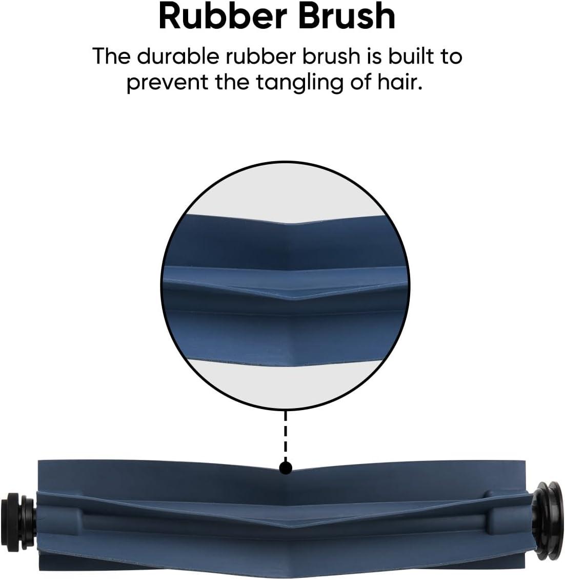 eufy Accessory-Replacement Rubber Roller Brush and Replacement Brush Guard, Compatible with eufy X10 Pro Omni
