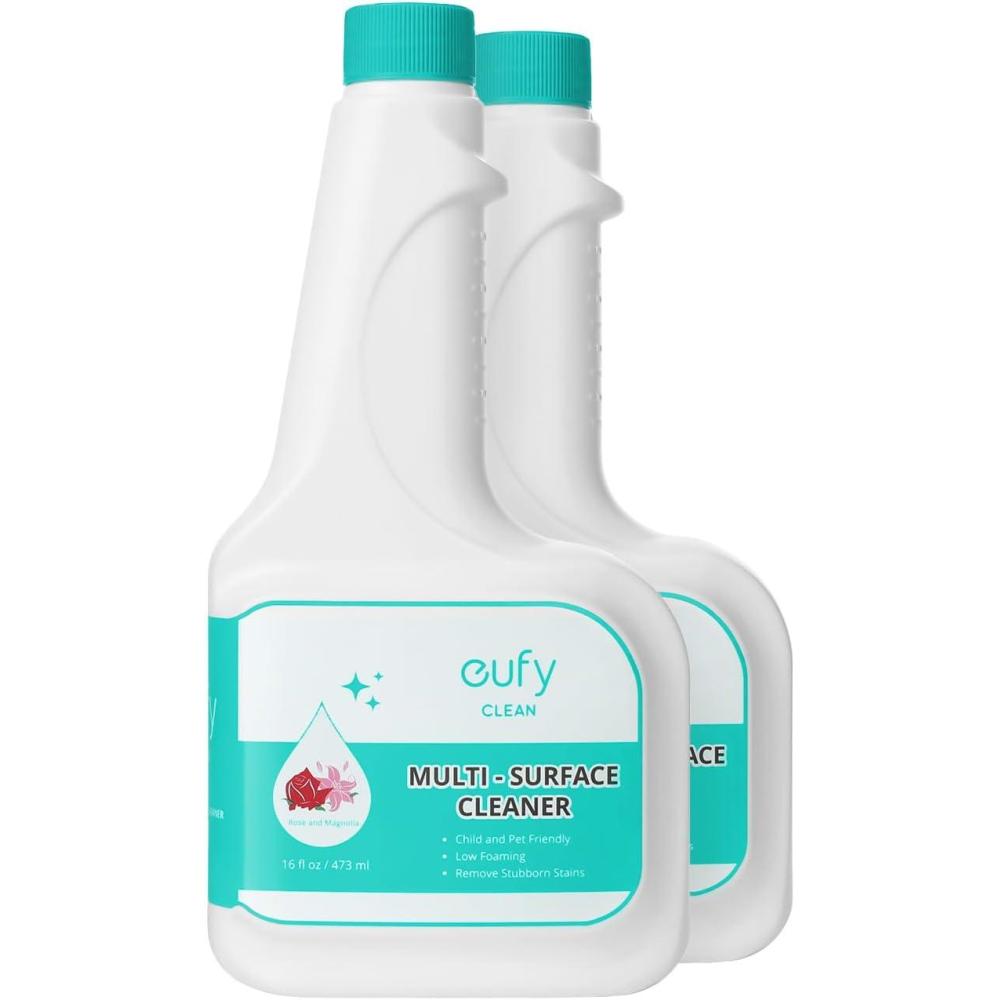 eufy RoboVac Hard Floor Cleaning Solution (2 Bottles), Dilution Ratio 1:200, 473 ml, Floor Cleaner, Eco-Friendly, Plant-Based,Compatible with Omni C20, X8 Pro, X10 Omni, G series, L Series(8 Fl Oz (Pack of 2))