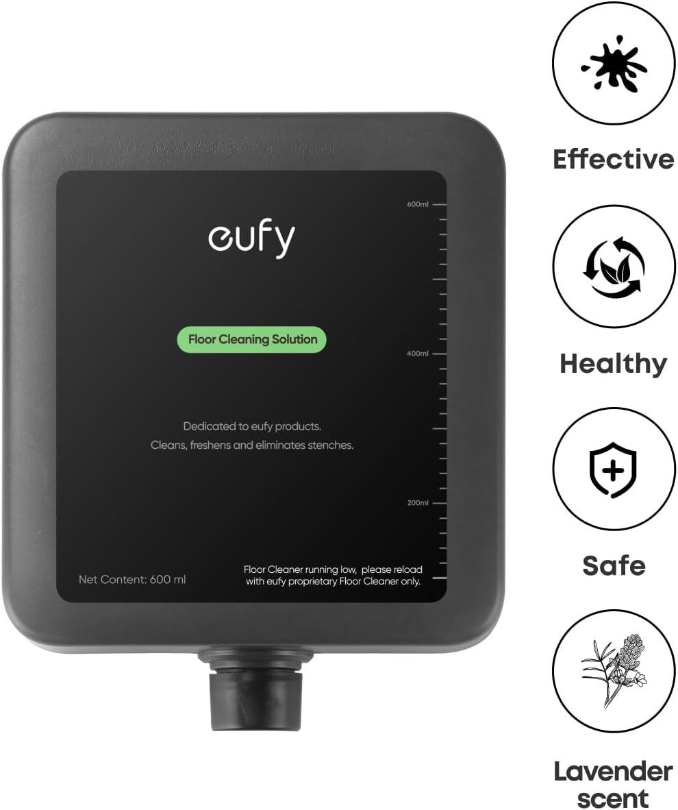 eufy Floor Cleaning Solution, Ready to Use, 600 ml, Floor Cleaning Solution, Safe, Compatible with E25(16 Fl Oz (Pack of 1))