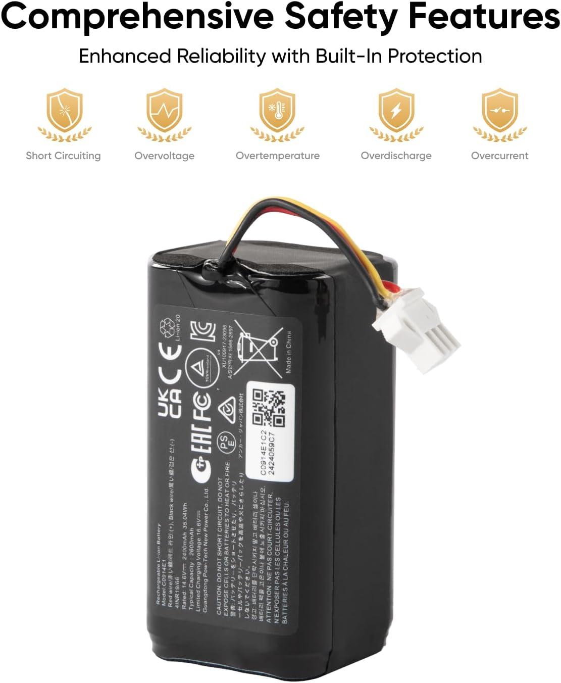 eufy Accessories Replacement Battery Pack, Compatible with G40 Series,G30 Series,RoboVac 11, 11S MAX, 12, 15C MAX, 15C,G10 Hybrid, G20, G35, G35+ Accessory