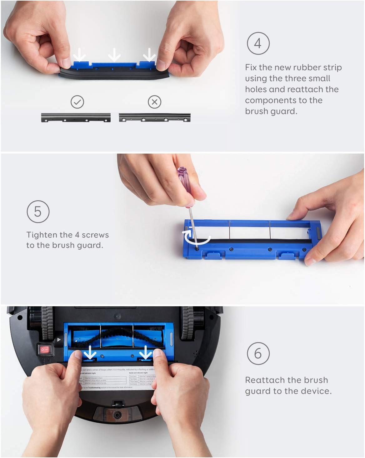 eufy Replacement Rubber Strip, 11S,15C,15C MAX,30,30C,30C MAX, 35C, 25C Max, G30,G30 Edge,G30 Hybrid,G30 Verge,G20, G20 Hybrid, G35, G35+, G40, G40 Hybrid, G40+, G40 Hybrid+ Accessory