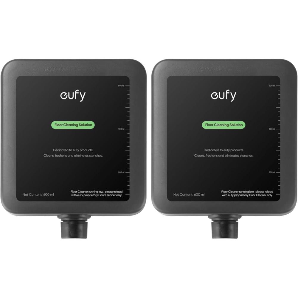 eufy Floor Cleaning Solution, Ready to Use, 600 ml, Floor Cleaning Solution, Safe, Compatible with E25(16 Fl Oz (Pack of 2))