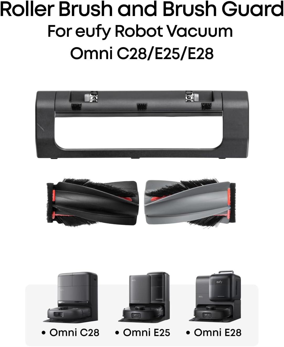 eufy Rolling Brush and Brush Guard, Durable, Effective Cleaning, Compatible with E25 & E28 & C28
