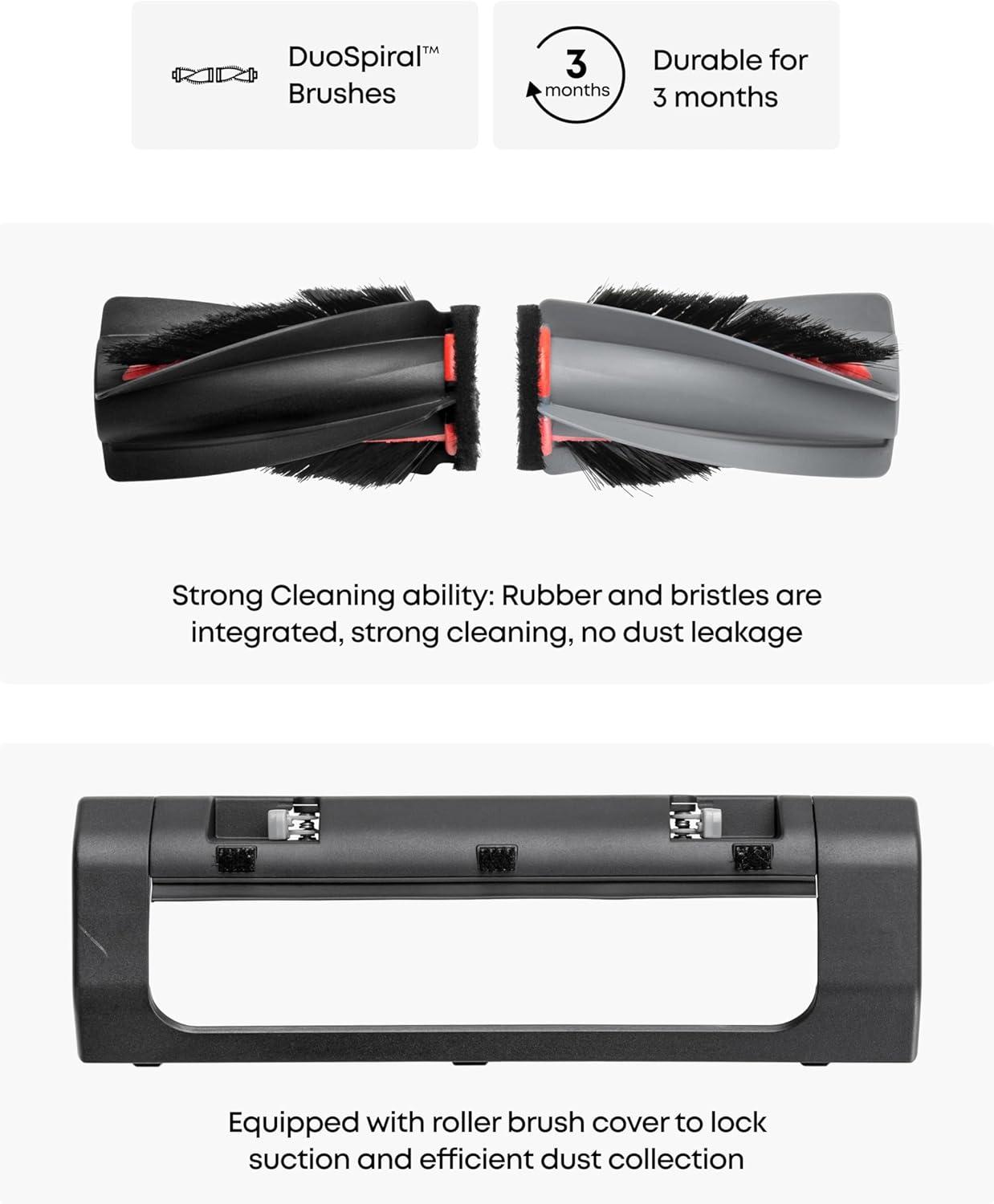 eufy Rolling Brush and Brush Guard, Durable, Effective Cleaning, Compatible with E25 & E28 & C28