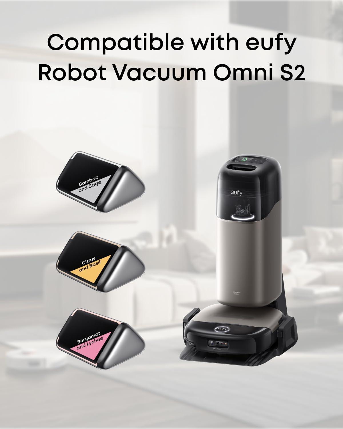 eufy Official Fragrance Refill Accessories for Omni S2, Three Different Scented Fragrances including Citrus & Basil, Bamboo & Sage, Bergamot & Lychee, Transform Cleaning into Aromatherapy