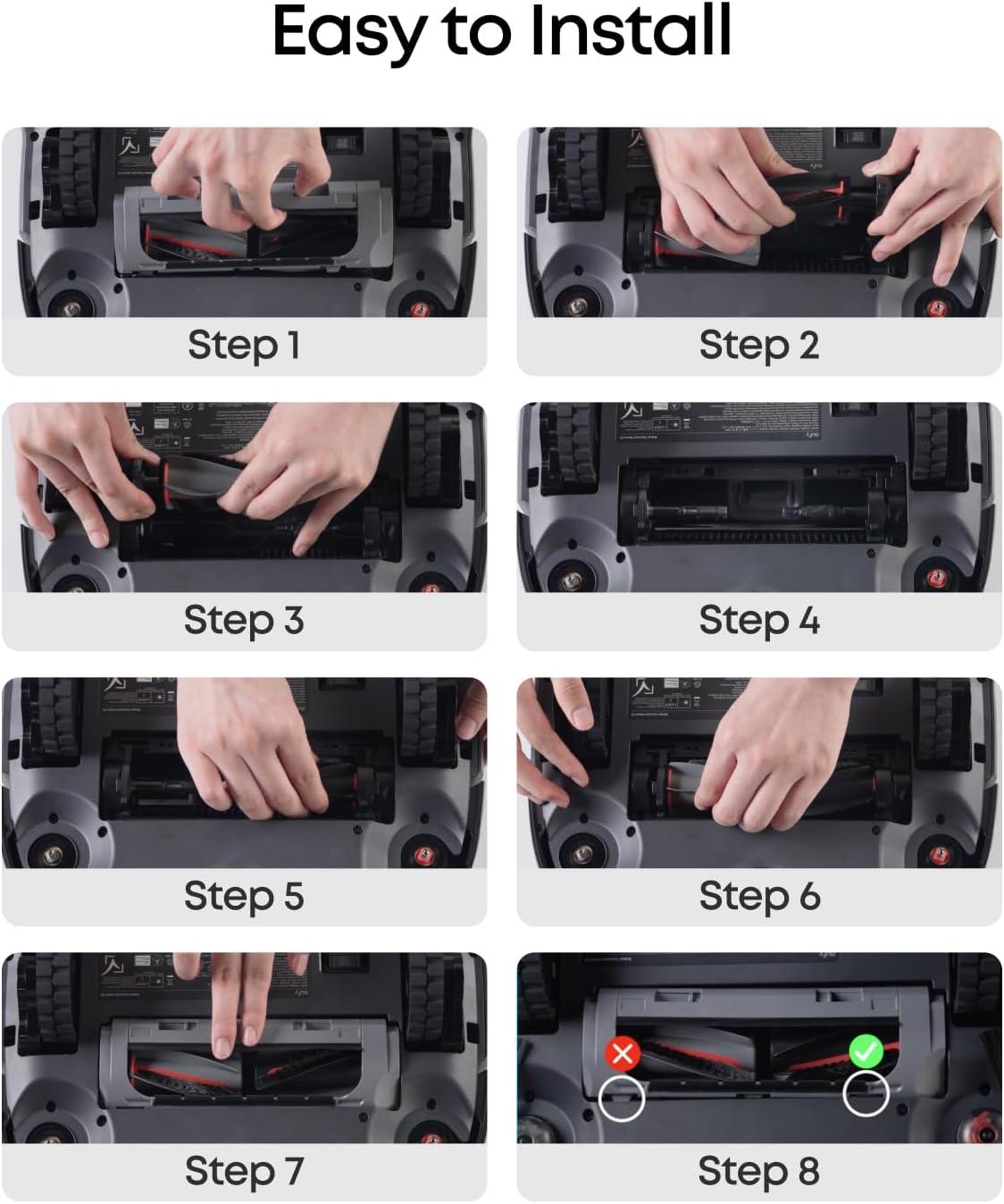 eufy Official Replacement Side Brushes for Omni S2, Gentle on Floors, Easy Installation, 2 Pairs