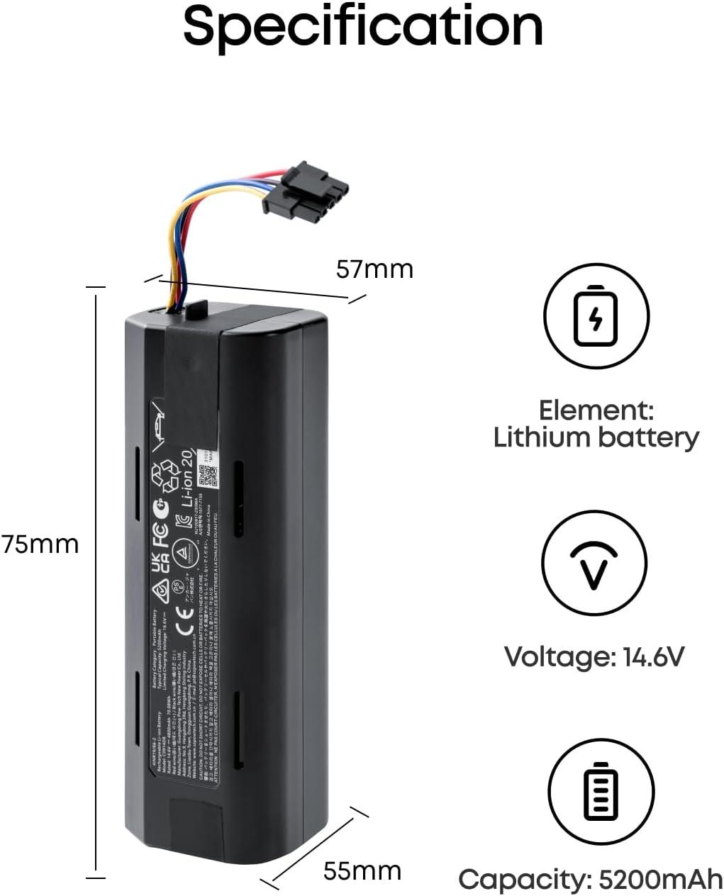 eufy Battery for RoboVac, Safe, Strong Protection, Durable, Compatible with E25&E28&C28