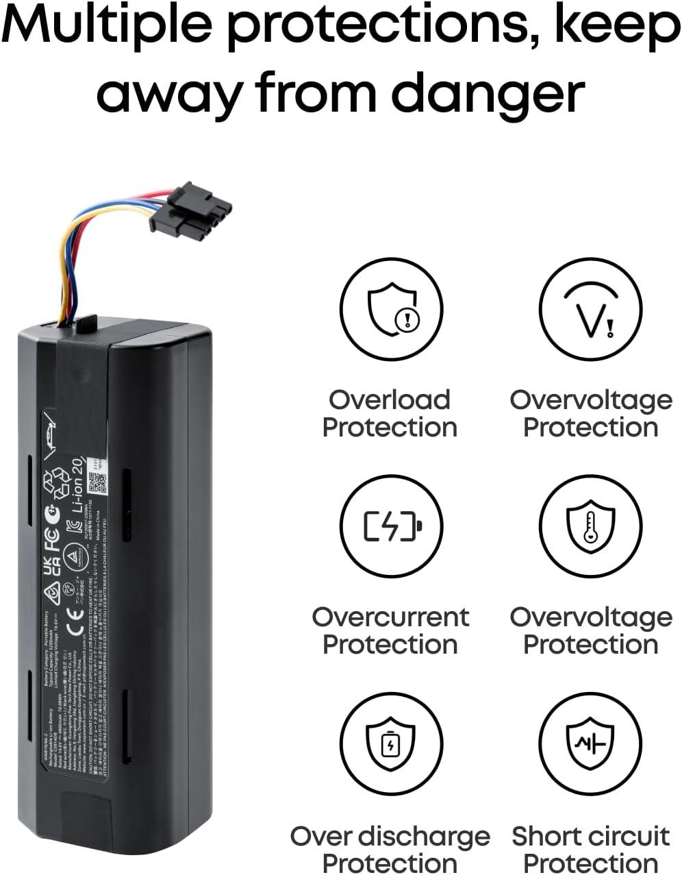eufy Battery for RoboVac, Safe, Strong Protection, Durable, Compatible with E25&E28&C28