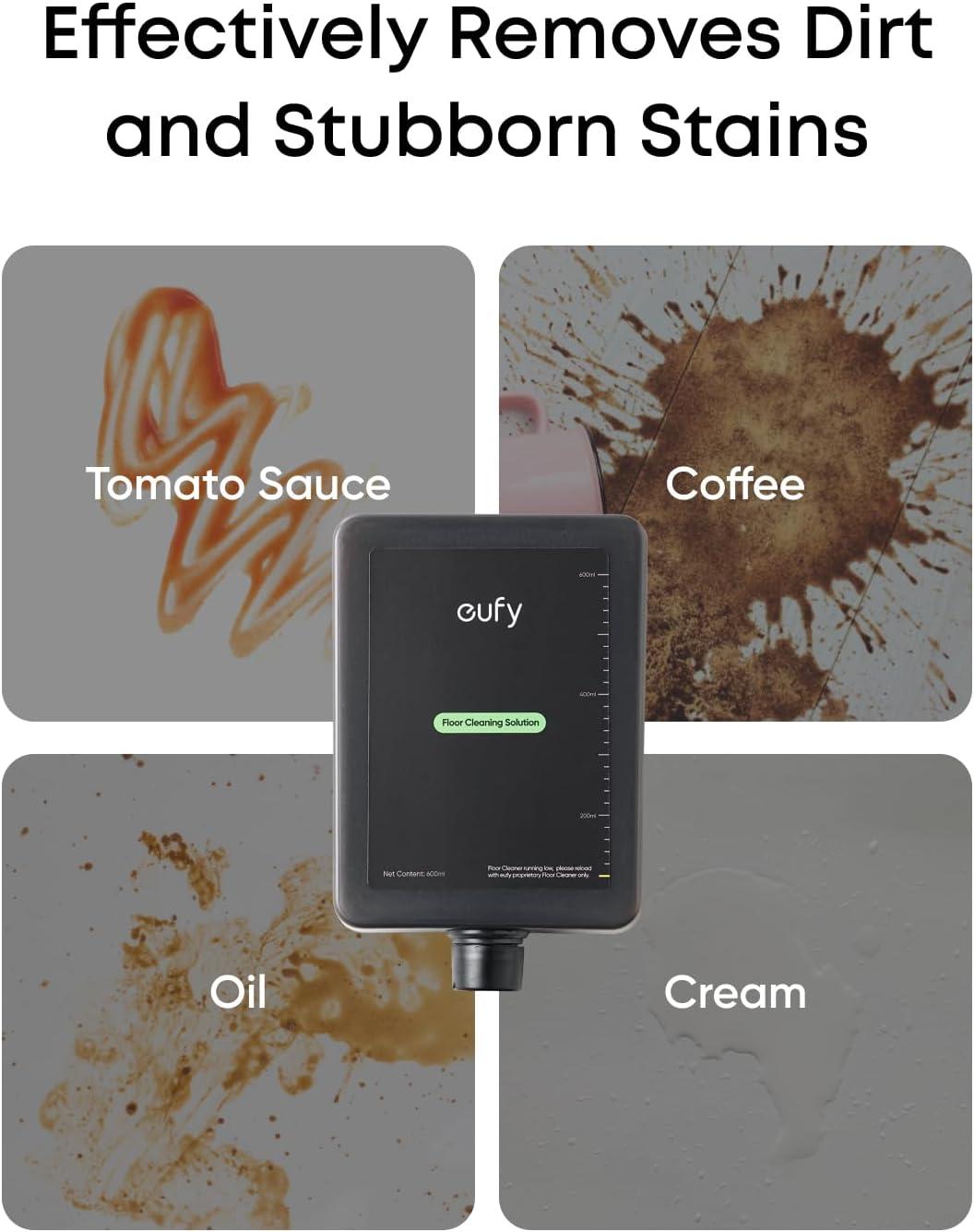 eufy Official Hard Floor Cleaner Accessories for Omni S2, Gentle Ingredients, Low-scent, Suitable for Various Surfaces
