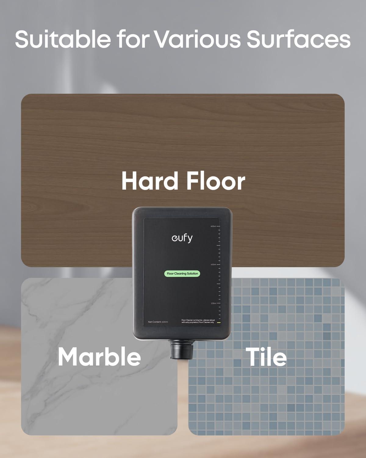 eufy Official Hard Floor Cleaner Accessories for Omni S2, Gentle Ingredients, Low-scent, Suitable for Various Surfaces