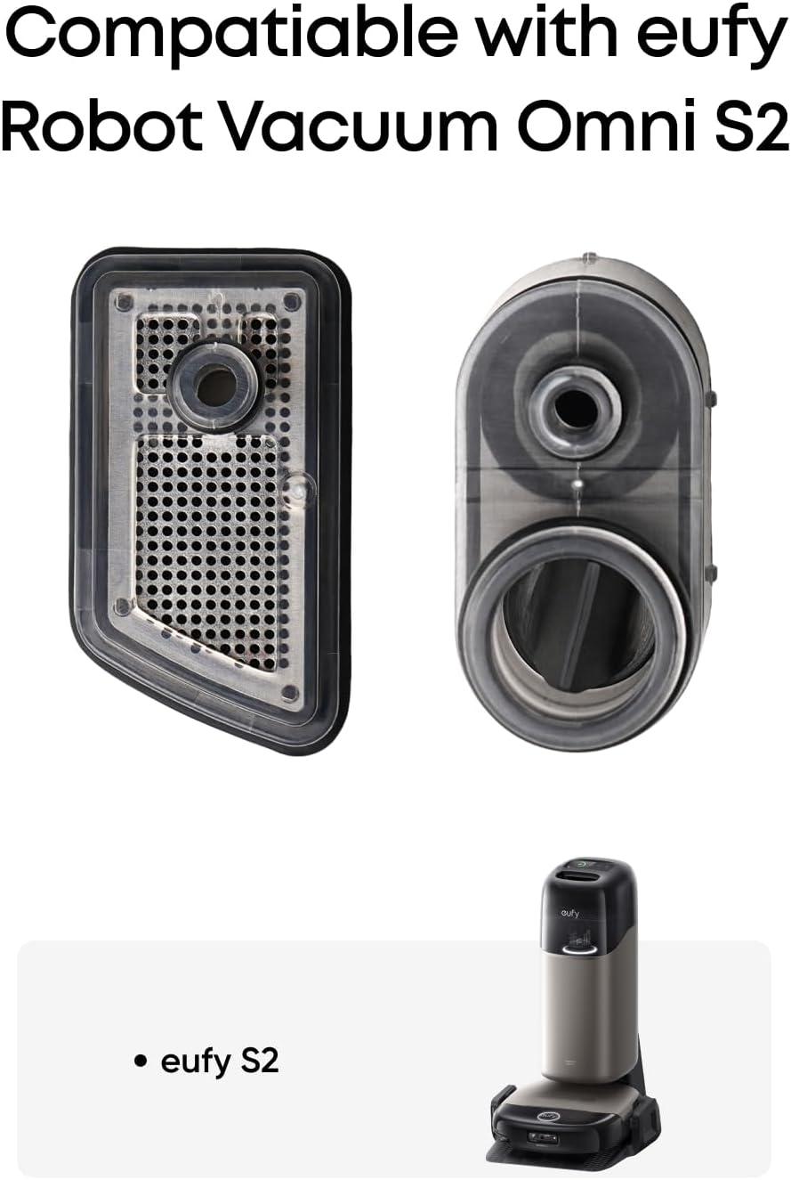eufy Official Replacement Dirty Water Reservoir Filter for Omni S2, Quick Snap-In Replacement, No Mess Installation