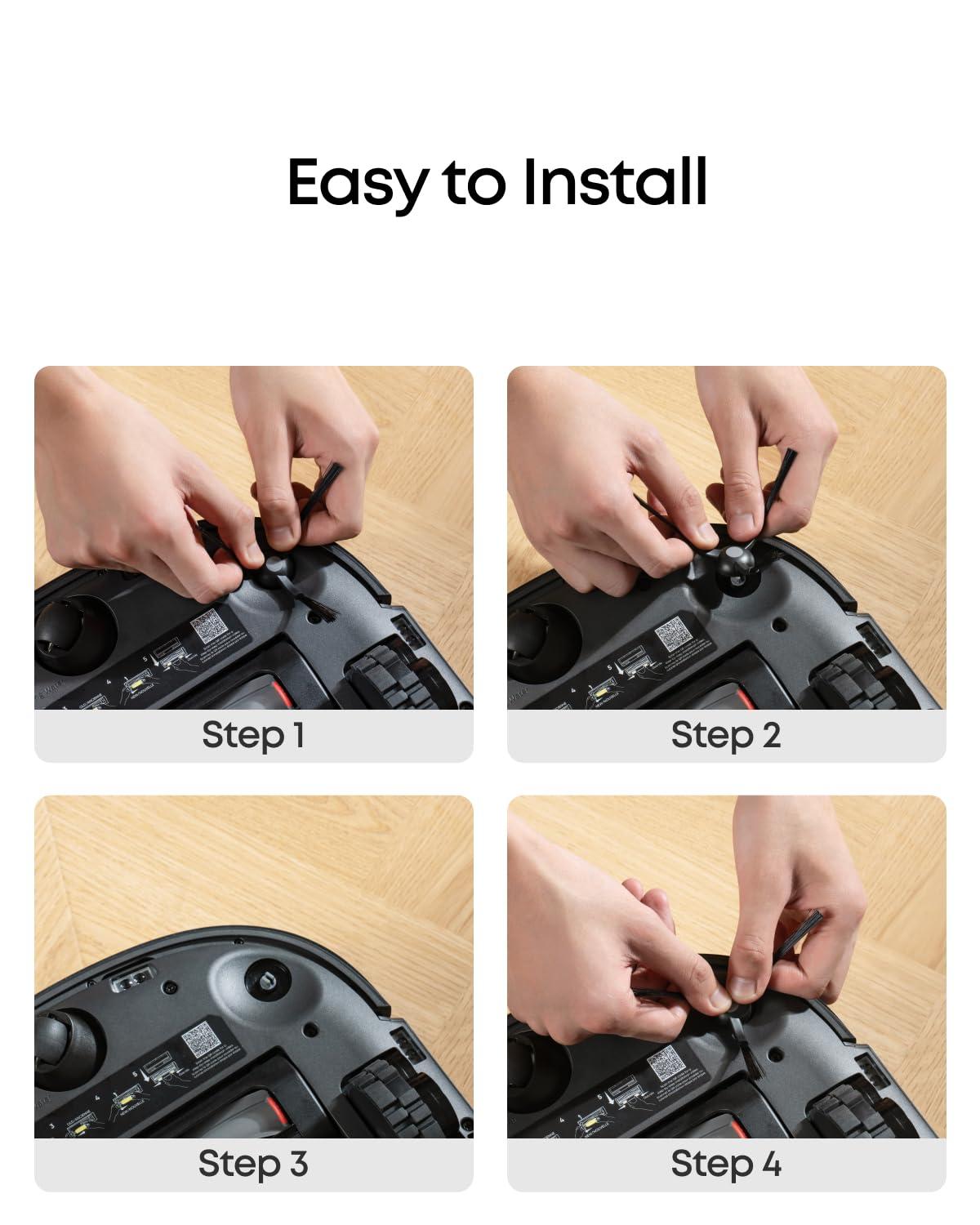 eufy Side Brush, 2 Pairs, Durable, Soft, Compatible with E28, E25, S1, S1 Pro and C28.(One Size)